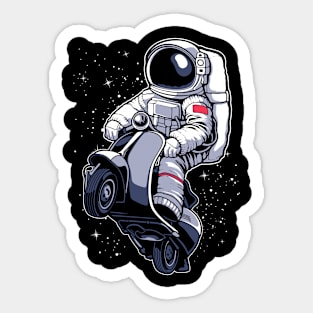 Astronaut Ridding Vespa In Space Sticker